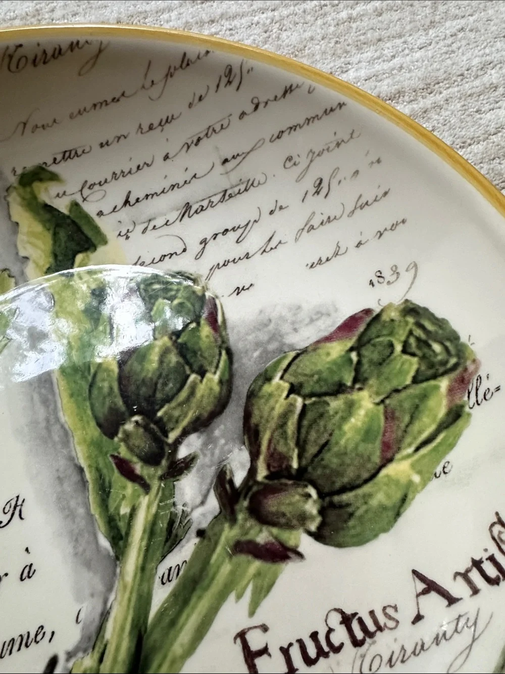 EUC Williams Sonoma 13” Pasta Serving Bowl Marche Marc Lacaze Artichoke Eggplant